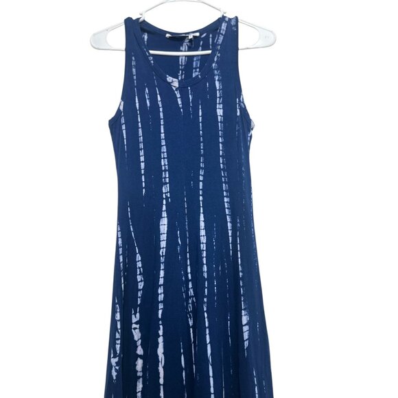 Proenza Schouler Tie Dye Long Maxi Dress Womens XS Blue White Nautical Flowy USA - Picture 15 of 16